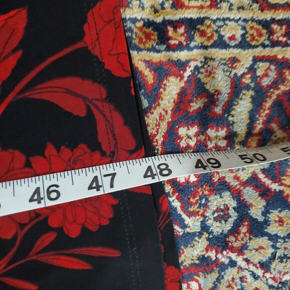 Tommy Hilfiger Floral Maxi Dress Size 8P Black Red Dark Romance Whimsigoth Party - Picture 11 of 11